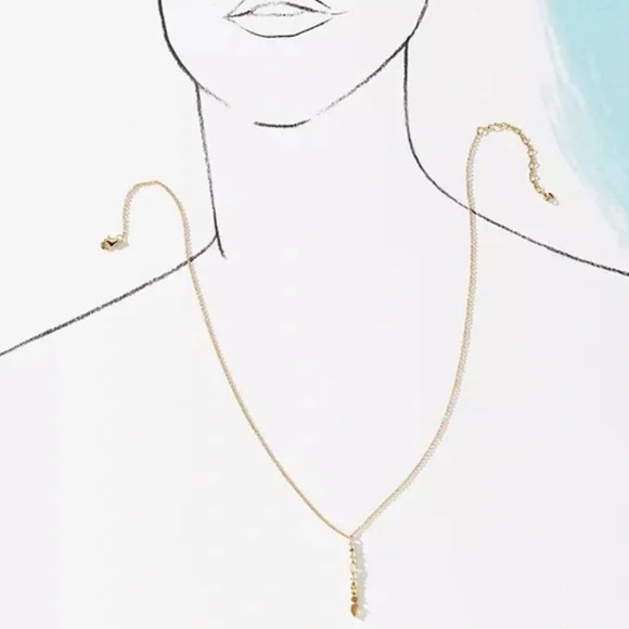 ๐Anthropologie โAprilโ Birthstone Column Pendant Necklace - Picture 5 of 5